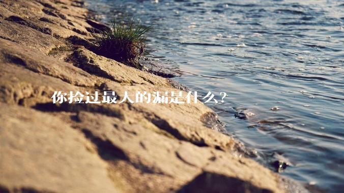 你捡过最大的漏是什么？