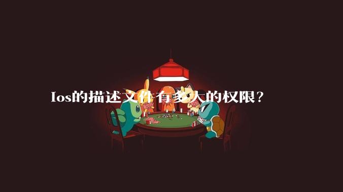 ios的描述文件有多大的权限？